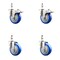 Service Caster 4 Inch 316SS Blue Polyurethane 12mm Threaded Stem Caster Lock Brake, 2PK SS316TSTTL20S414-PPUB-BLUE-M1215-2S2 - alternate 1
